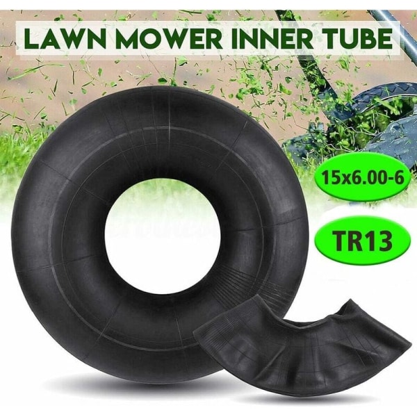 15x6.00-6 NHS Lawn Mower Inner Tire Tubes TR13 Stem ATV Tire Golf Cart Tires - Black, Free Size