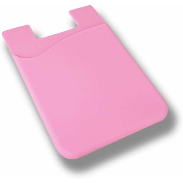 2kpl silikoniliimautuva luottokorttiteline matkapuhelimille (vaaleanpunainen)