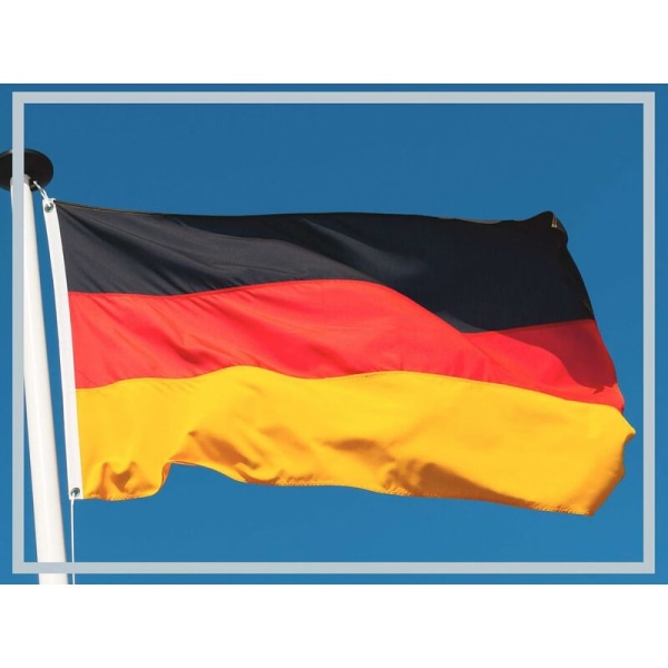 Aricona flags - Germany flag with 2 metal eyelets, weatherproof - German national flag 90 x 150 cm HIASDFLS