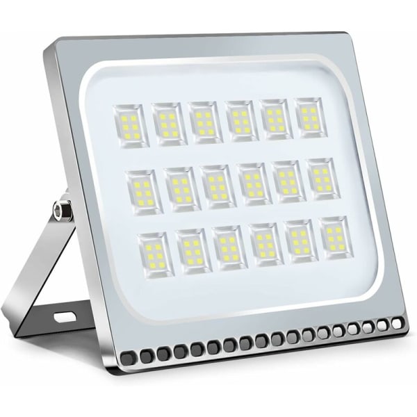 100W LED-projektør, [ultraflad] kølig hvid 8000K LED-projektør, IP65 udendørs LED-projektør til have / stadion / garage / lager