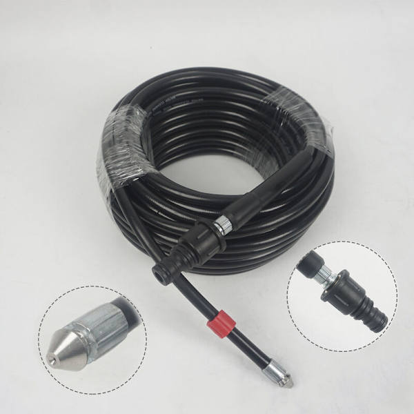 Høytrykksrengjøringsslange, 155bar røråpner med 4 adaptere for høytrykksvasker for AR/Black&Decker/Lavor/Stihl/Nilfisk, rengjøring