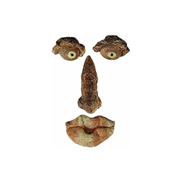 Utsmyckningar för ansiktskonst i 3D - Rolig ansiktsskulptur för gammal man - Trädgårdsdekoration (B) HIASDFLS