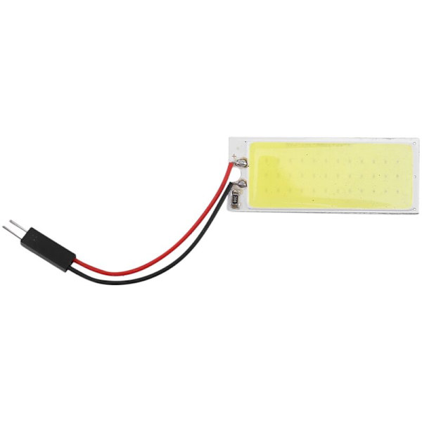 T10 501 W5W Ba9S Inomhus Festoon Dome 36 LED Cob Adapter Panel Ljuslampa DC12V Ren Vit
