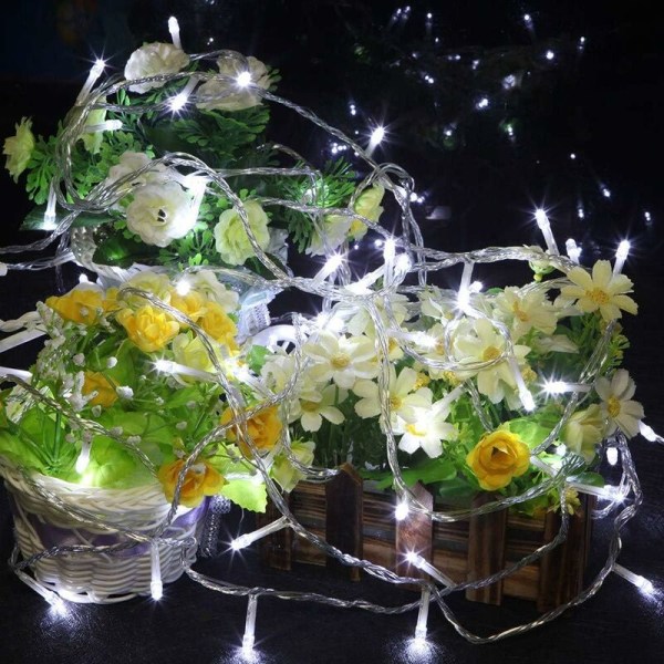 LED-eventyrlys Juledekorasjon, Hvit, 10M 100 LED