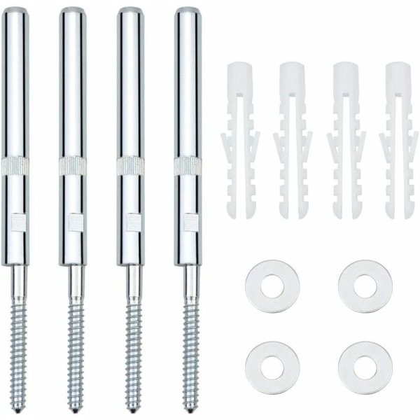 4-pak skjulte flytende hyllebraketter med skruer for kraftig veggmontert hylle (185 mm)