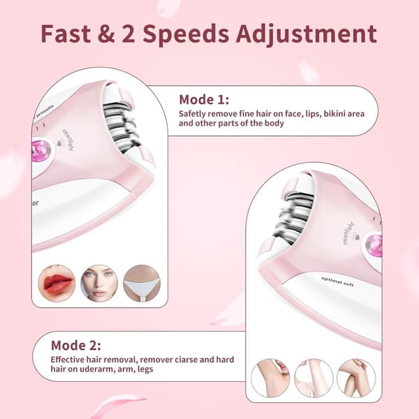 Epilator til kvinder, 2 tilstande, epilator til mænd, gave til kvinder og piger