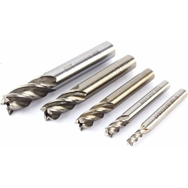 Jyrsinterä, HSS CNC sylinterimäinen varren päätyjyrsin, 4/6/8/10mm sylinterimäinen varren jyrsinterä, CNC-datakeskukseen, kaiverrettu (4mm)