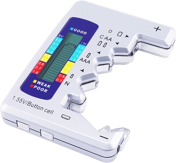 Digital Universell Batteritestare Batterikontroll för Alla Batterier C AA AAA DN 9V 6F22 1.5V Knappcell Små Mini Batterier