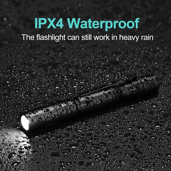 2-pak LED Pen Light, taktiske lommelygter med penneclips, lille AAA mini-lommelygte i aluminium, lomme-lommelygte til inspektionsarbejde og reparation (13