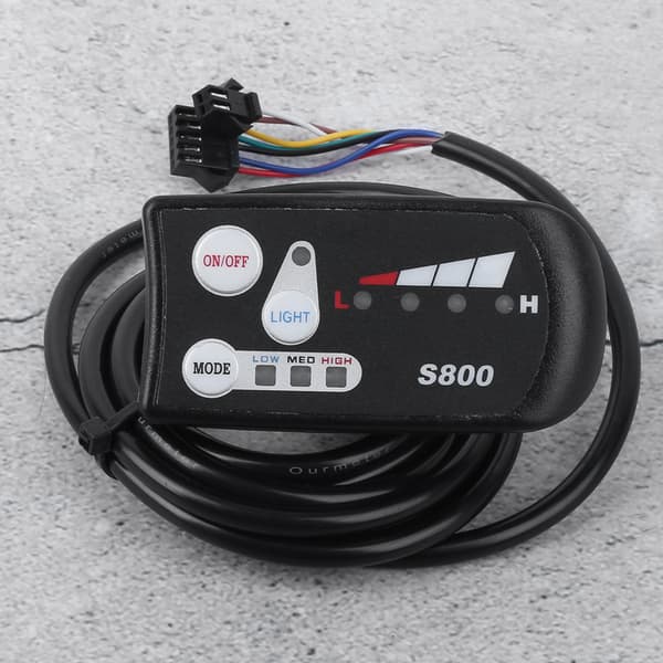 S800 36V E-cykel Lithium Batteri LED Meter Horisontal Sort Hvid Display