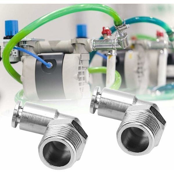 2 kpl Kokonaan Kuparista Nikkelöityjä Pikaliittimiä 16mm Pneumaattisia Pikaliittimiä + 90 Asteen BSP-Ulkokierre (1/2\")