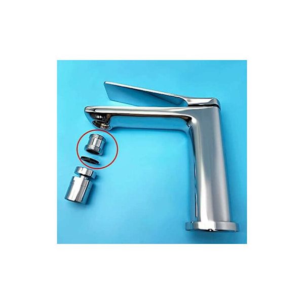2 stk. messinghane-adapter, 22 mm han NPT-gevind, hane-lufteradapter til vaskehaner, vandrensningsadapter (M22 - M22)-DENUOTOP