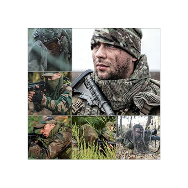 Taktisk Mesh Halstørklæde Udendørs Sport Kylling Camouflage Stor Mesh Halstørklæde Felt Hær Fan Camouflage Mesh - Camo Mesh Net Taktisk Halstørklæde til Hun