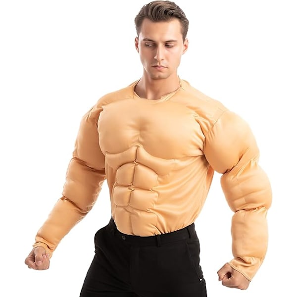 Halloween muskeldräkt för män, muskeltröja, rolig vuxenkostym, rollspels bodybuilding-kostym