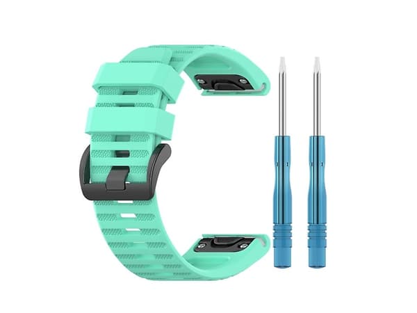 Rem til Garmin Fenix 6X Pro 26 mm sort silikone urrem