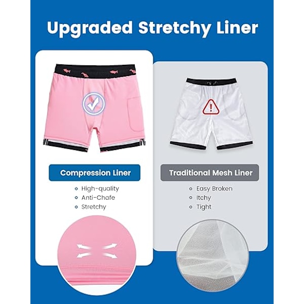 2-in-1 miesten uimashortsit 7 tuuman uimashortsit uimapuku rantahousut - Koko L - Hai musta