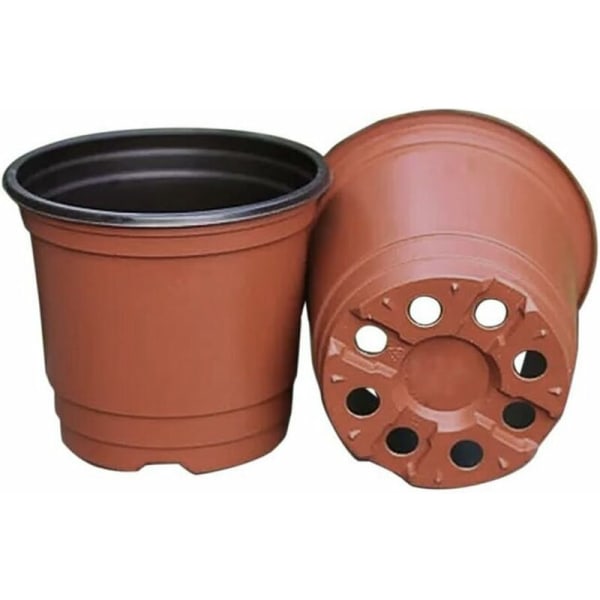 Sett med 100 plastpotter for frøplanter og planter, 10 cm