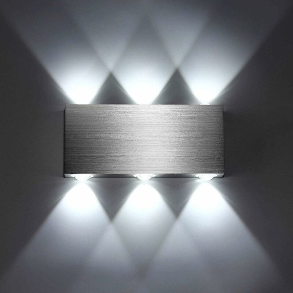 LED Vægskinne 18W Indendørs Vægslampe Moderne Kvadratisk Op/Ned Aluminium Belysning Dekoration Lys til Soveværelse Kontor Seng Gang Stue Hotel