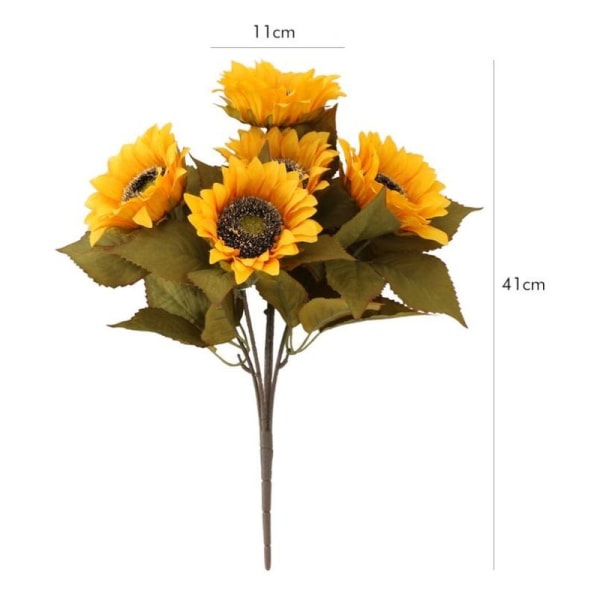 5 päätä tekokukkia auringonkukkia muovikukkia koristeluja tekokukkakukkia kukkakukkia sisätiloihin kevätpuutarha parvekeruukku