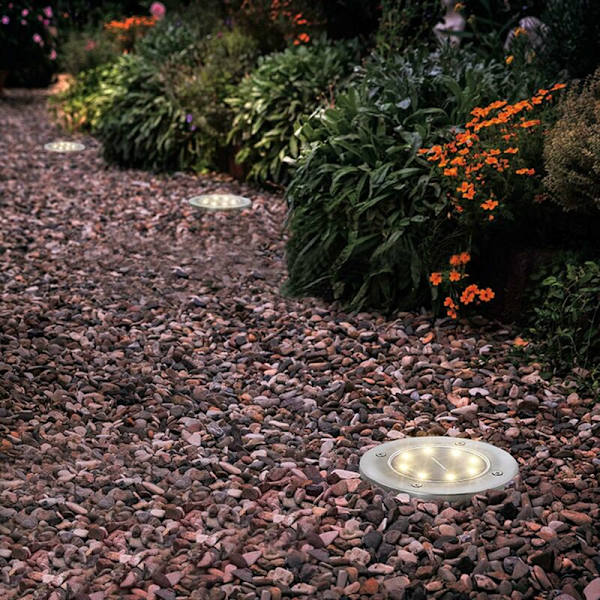 Solcellslampor för trädgård, 8 LED 4-pack solcellslampor utomhus vattentäta LED-lampor, solcellslampor för belysning av uteplats, trädgårdsgång, par