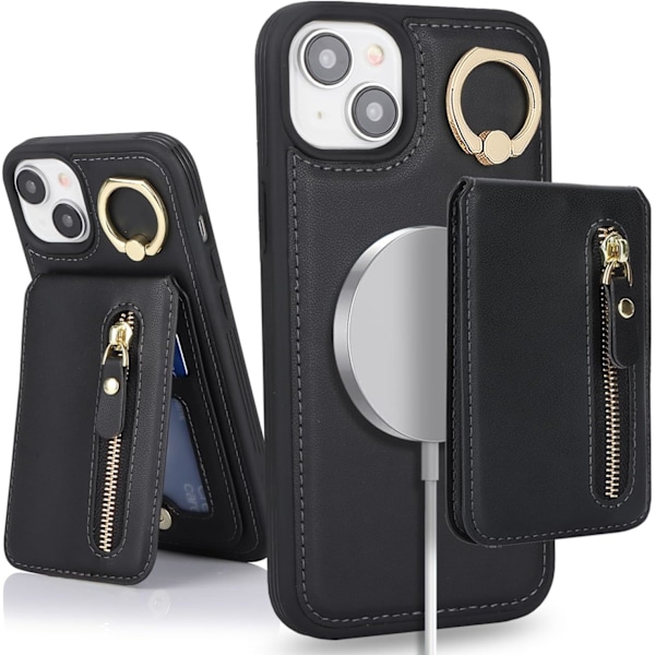iPhone 13 Läderfodral - Svart