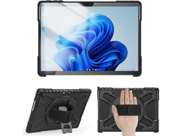 Holdbart etui med stativ til Microsoft Surface Pro 6, sort