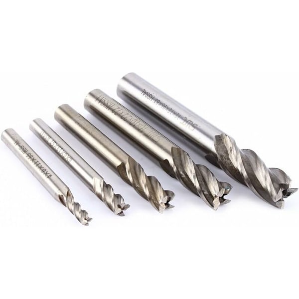 Jyrsinterä, HSS CNC sylinterimäinen varren päätyjyrsin, 4/6/8/10mm sylinterimäinen varren jyrsinterä, CNC-datakeskukseen, kaiverrettu (4mm)