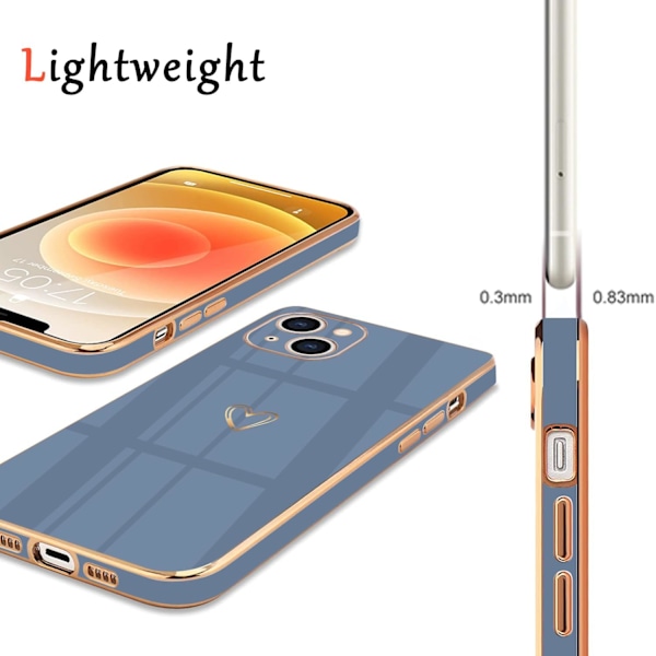 iPhone 13 Skal med Sött Skydd, Blå
