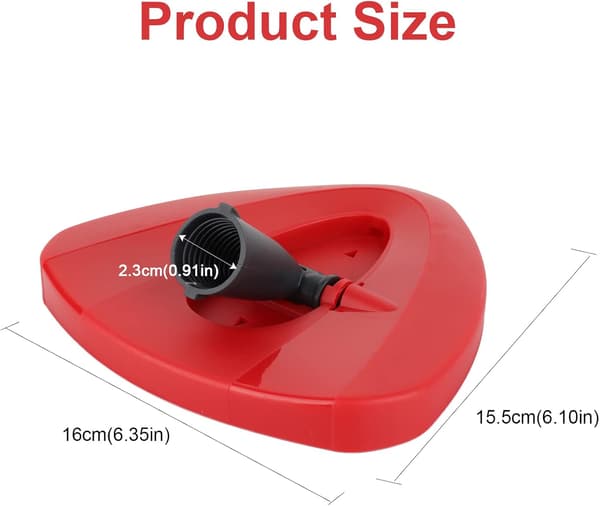 Rød Spin Mop Erstatningsbase for Vileda Mop, Trekant Spin