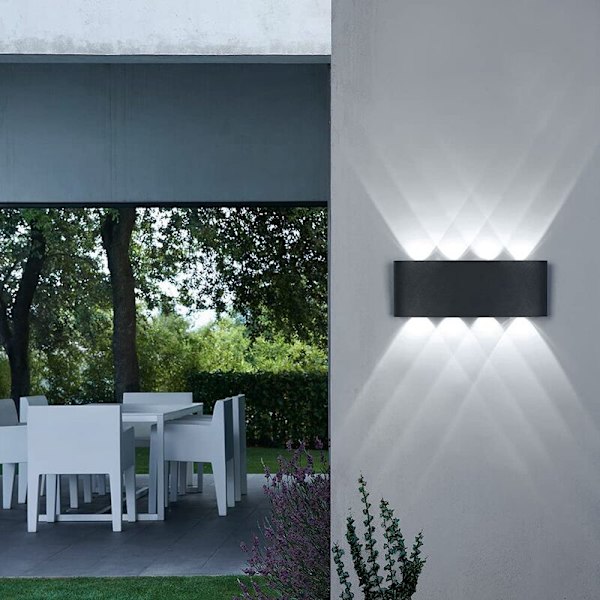 Utomhusvägglampor Inomhusvägglampa 8W LED-vägglampa Modern Aluminiumvägglampa för Sovrum Korridor B