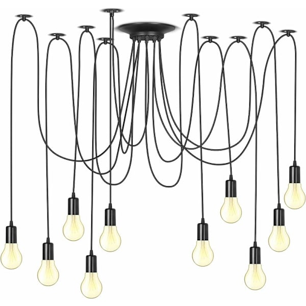 Spider-lysestake DIY taklampe pendellampe pendellampe brakett retro industriell taklampe spisestue soverom stue Di