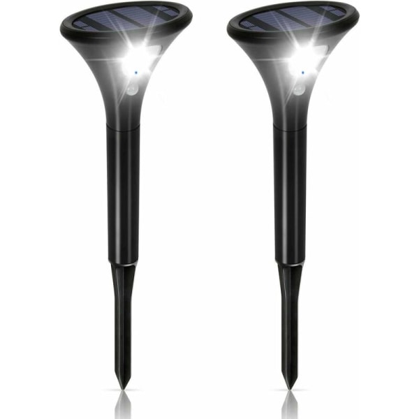 Udendørs solcellelampe med bevægelsessensor, vandtæt IP65, trådløs dæmpbar sikkerhedslampe LED solspot til