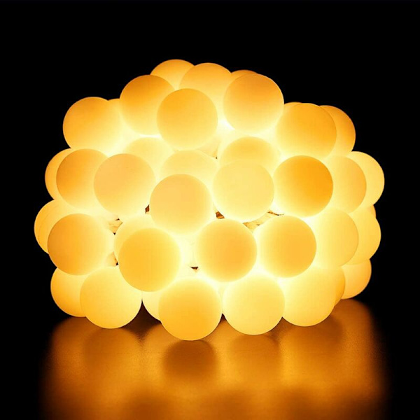 Keijuketjut, 80 LED-joulukuulavalot, 8 tilaa ajastimella, vedenpitävät LED-keijuketjut sisä- ja ulkokäyttöön, makuuhuoneeseen, juhliin,