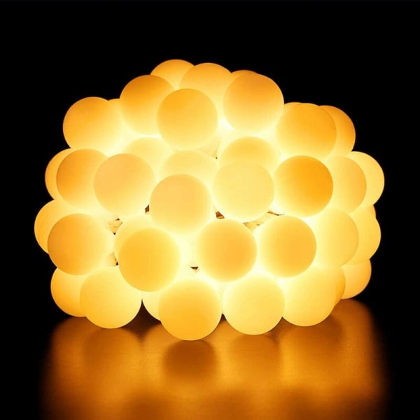 Ljusslinga, 80 LED-julgranskulelampor 8 lägen med timerfunktion, vattentät LED-ljusslinga för inomhus och utomhus, sovrum, fest,