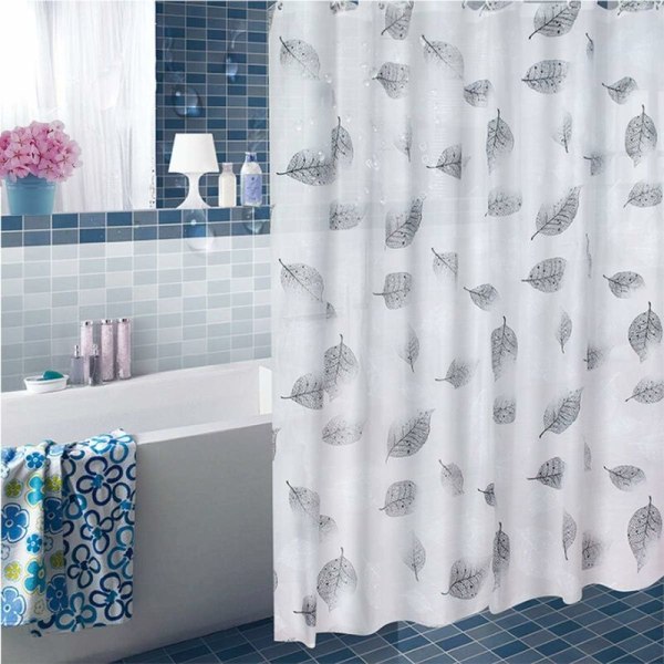 Duschdraperi för badrum - Frostad Genomskinlig 100 % PEVA 3D-effektdesign Vattentät duschdraperi för badkar, miljövänlig, Rust Pro