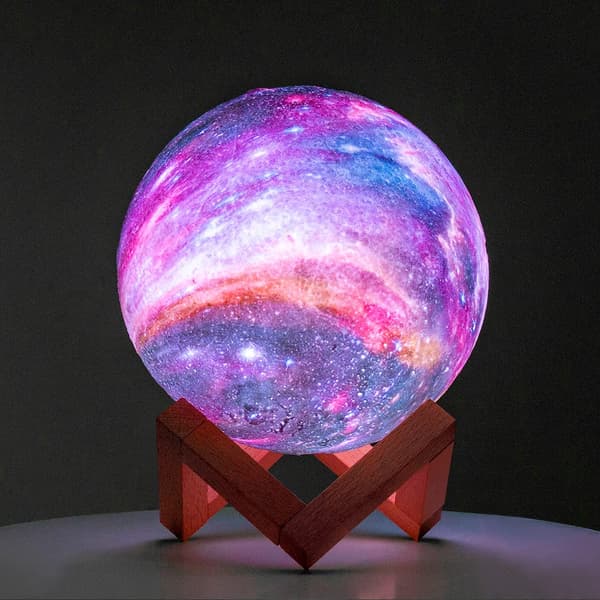 Galaxy Månelampe 3D med Fjernkontroll
