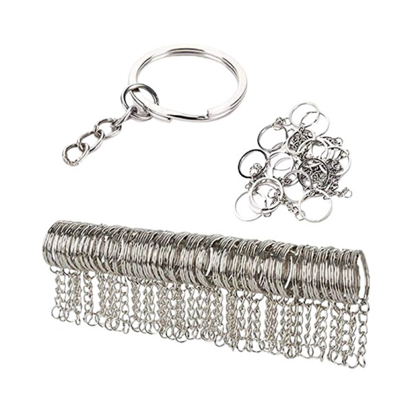 4-pack nyckelring choker 25mm silver