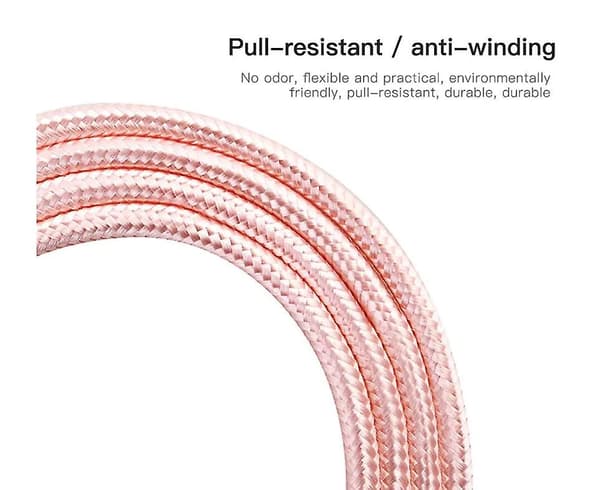 3-pack 2m 2a snabbladdningskabel nylon kompatibel med Apple iPhone