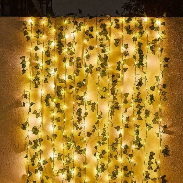 DENUOTOP LED Strängljus Solar Koppartråd Belysning Utomhus Trädgårdsfest Dekoration 2M 20LED-DENUOTOP