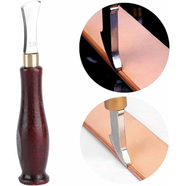 Leather Creaser Edge Creaser Tool Stainless Steel Edge Marking Tool(2mm)