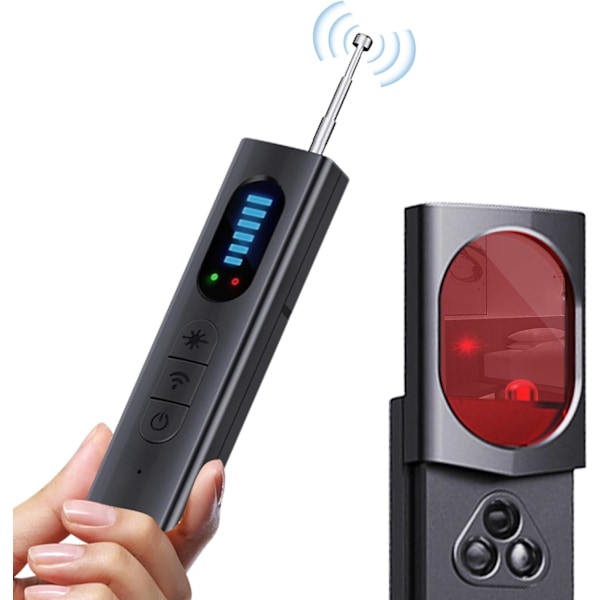 Dold Kameradetektor med Signalstyrkedetektering, Infraröd Kameradetektor, Vibrationslarm och Magnetfältsdetektering - Skydda Privatlivet