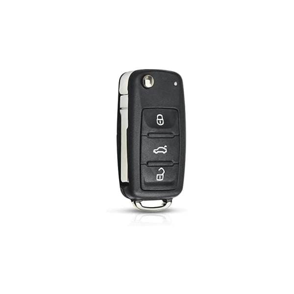 Ersättande hopfällbar bilnyckel skal Fob för VW Volkswagen Golf Mk6 T1guan Polo Passat CC Seat Skoda Octavia 3 knappar