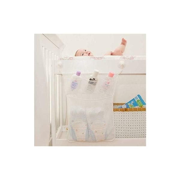 Badekar Oppbevaringsnett, Multifunksjonell Vaskbar Mesh Badeleke Organizer, 2 Sugekopper, Barnets Badeleke Nett Oppbevaringspose-Fei Yu