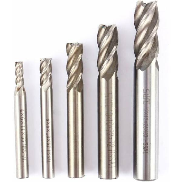 Jyrsinterä, HSS CNC sylinterimäinen varren päätyjyrsin, 4/6/8/10mm sylinterimäinen varren jyrsinterä, CNC-datakeskukseen, kaiverrettu (4mm)
