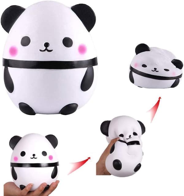 Squishies Panda Ägg Jumbo Squishy Långsamt Stigande Klämleksaker Doft