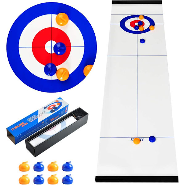 Bordsspel, curling-spel, portabla lagbrädspel, bords-träningsspel för familjefester för barn vuxna inomhusresor