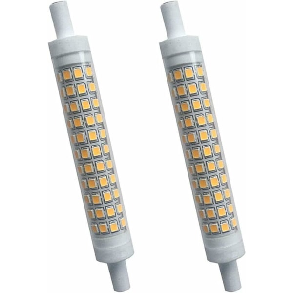 10W dimbara R7s LED-lampor 118MM Cool White 6000K AC220-240V J118 dubbelsidig keramisk glödlampa 2-pack HIASDFLS