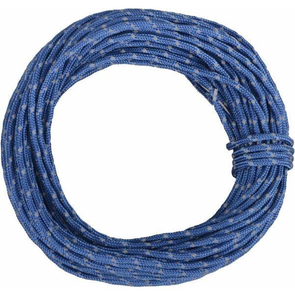 Reflekterande nylonparacord, tältrep för campingtält, utomhusförpackning, 50ft/15,24 meter blå