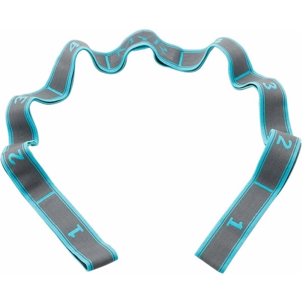 Stretchyogaband med 9 knop - Tvättbart - Lätt att bära och mycket elastiskt - Perfekt för Hot Yoga, sjukgymnastik, större flexibilitet