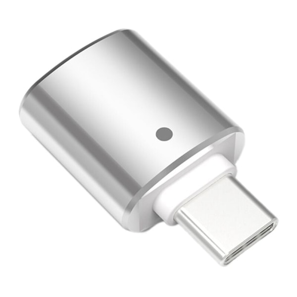 Adapter, USB3.0 til Type-C-adapter med lys for , for , for og andre nettbrett (sølv)